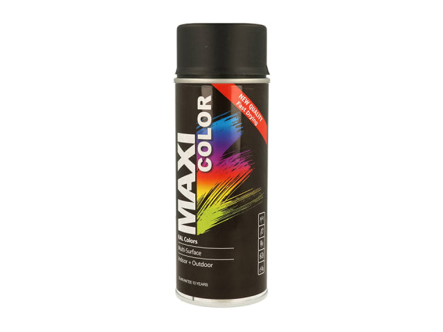 Maxi Color Spray Paint Matt Deep Black 400ml MX9005M