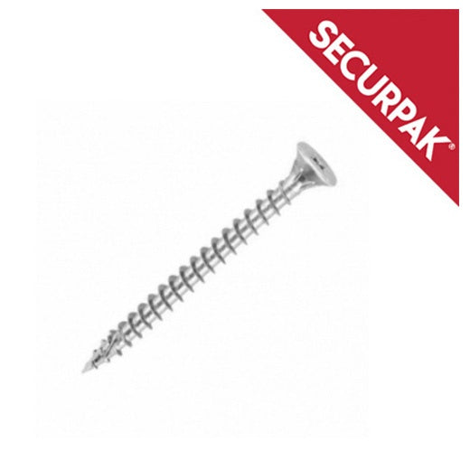 Securpak Pozi CSK Twin Screws ZP 6 x 60mm Pack 9