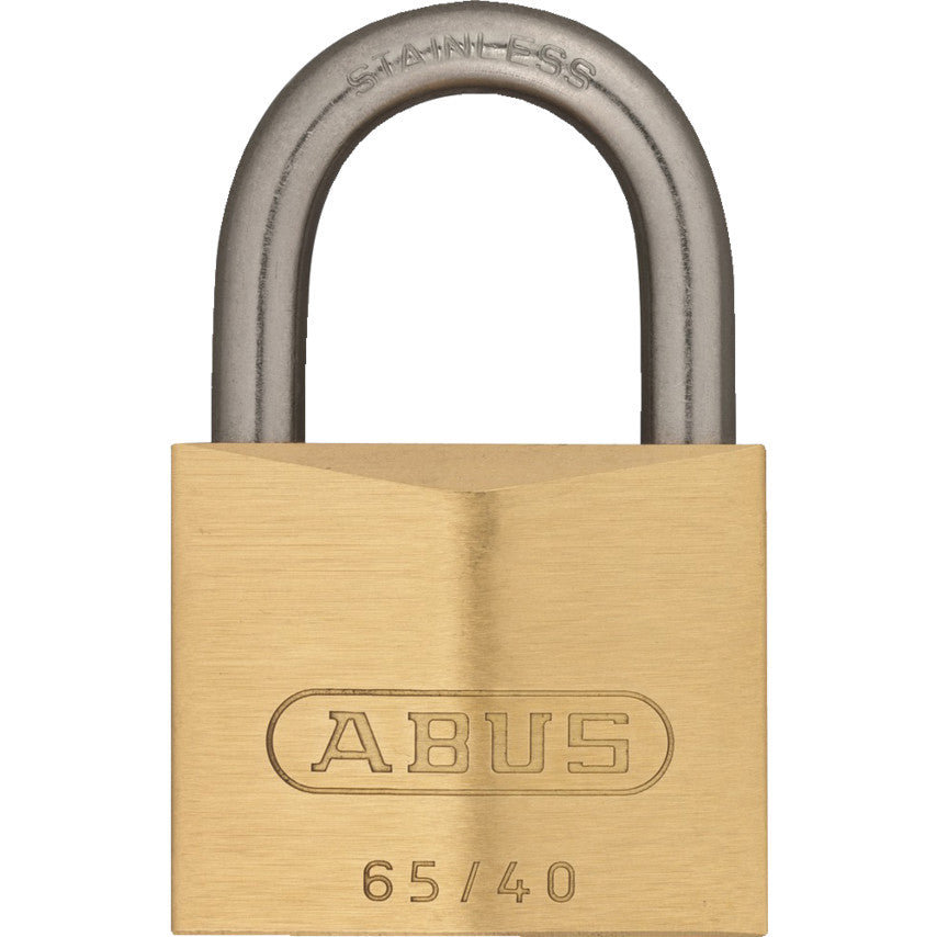 Abus 65IB/40mm Marine Brass Padlock Stainless Shackle