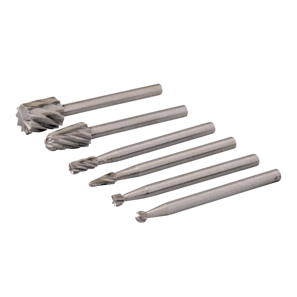 Silverline Rotary Tool HSS Burr Set 6pce 2-7mm