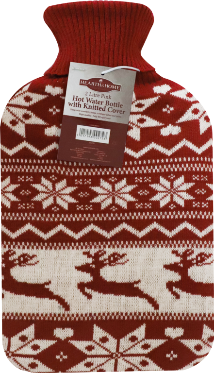 Hearth & Home Hot Water Bottle Winter Design Cover 2L