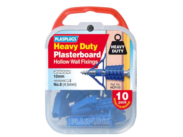 Plasplugs Plasterboard Fixings Heavy Duty x 10 HCF110