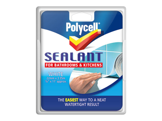 Polycell Seal Strip Bathroom/Kitchen White 22mm x 3.35m
