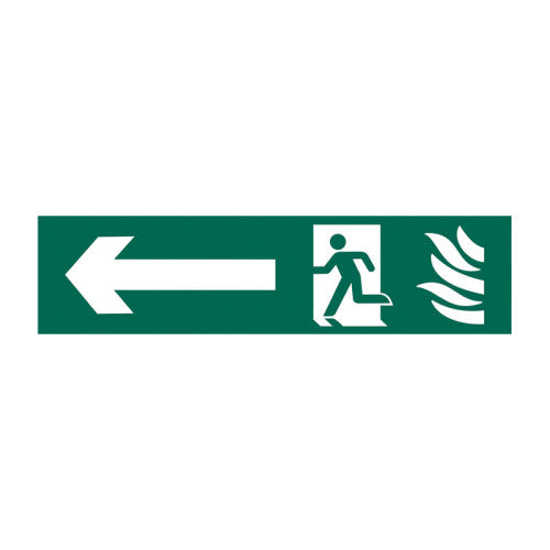 SCA Running Man Arrow Left PVC Sign 200 x 50mm 5201