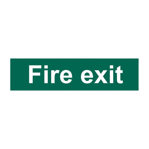 Fire Exit Text Only PVC Sign 200 x 50mm