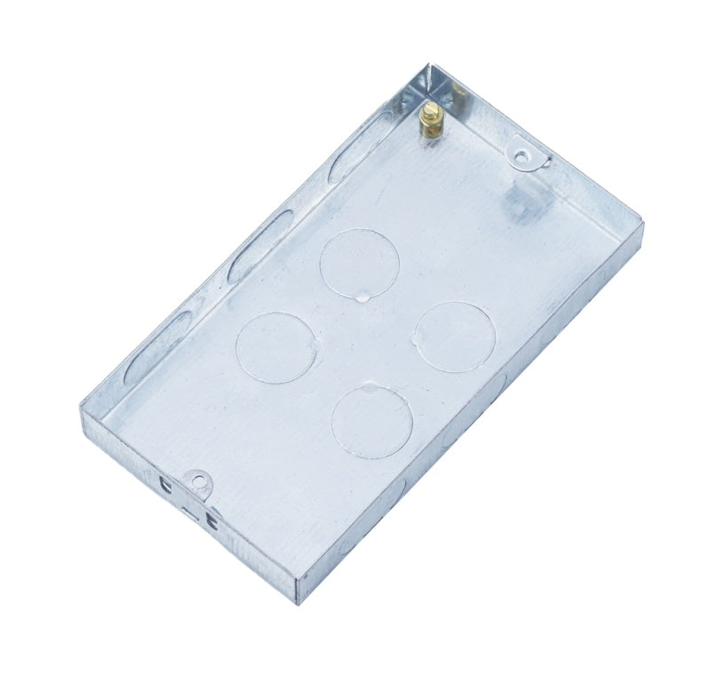 Securlec Metal Back Box 2 Gang 25mm
