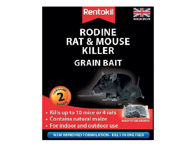 Rentokil Rodine Rat & Mouse Killer Grain x2 PSMR11B