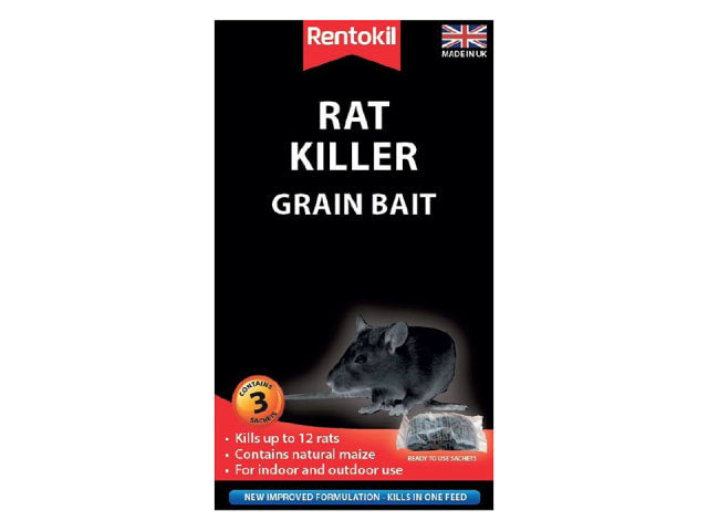 Rentokil Rat Killer Grain Bait x3 PSR32B