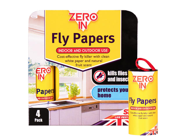 STV Zero In Fly Papers x4 ZER015