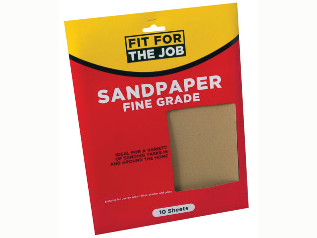 Rodo Fit For The Job Sandpaper 23x28cm Fine x 10 FFJASP10F