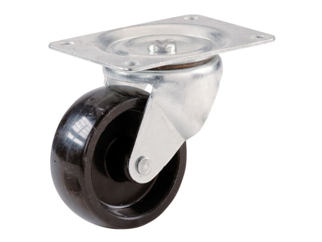 Castor Plate Black 41mm Pack of 2 24405