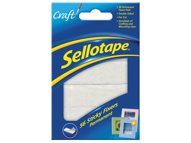 Sellotape Sticky Fix Card x56 12 x 25mm