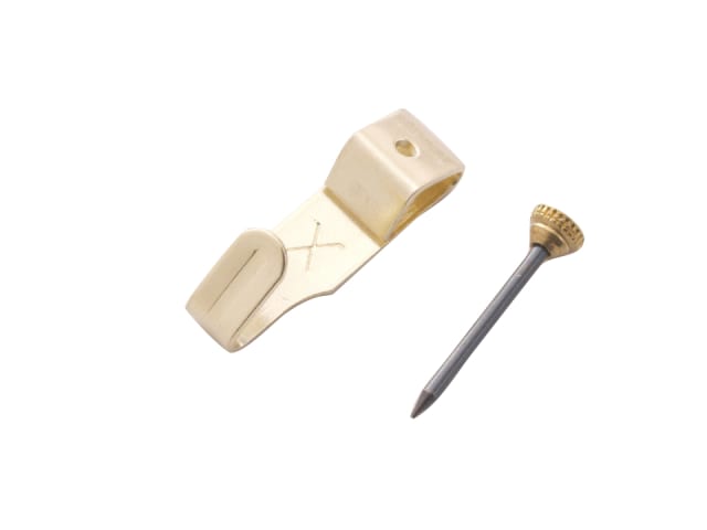 Frank Shaw X Picture Hooks No.2 Brass Plated 4 Pack 12824