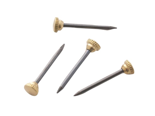 Frank Shaw Brass Headed Picture Pins Blued Shanks 10pk