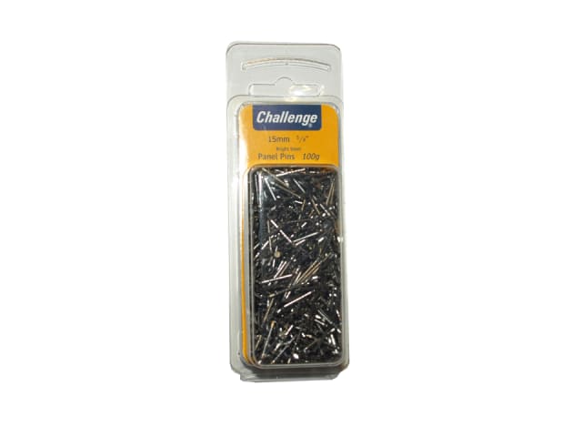 Challenge Panel Pins Brass 15mm Clam Packed 40227