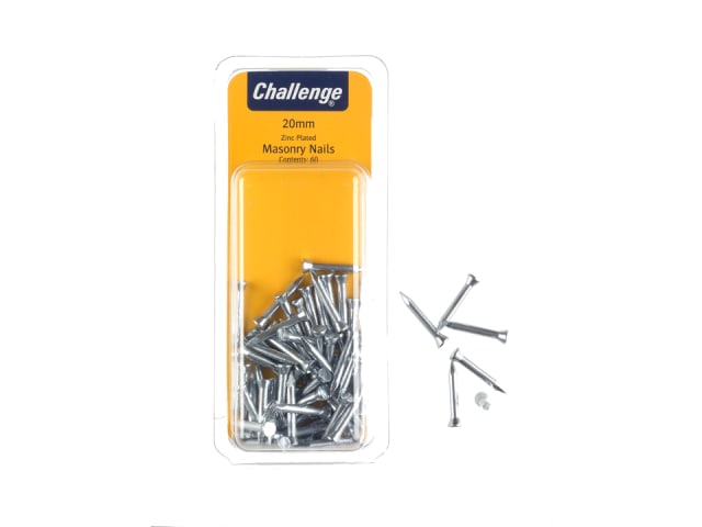Challenge Masonry Nails Zinc Plated 20mm 60pk 5481-1