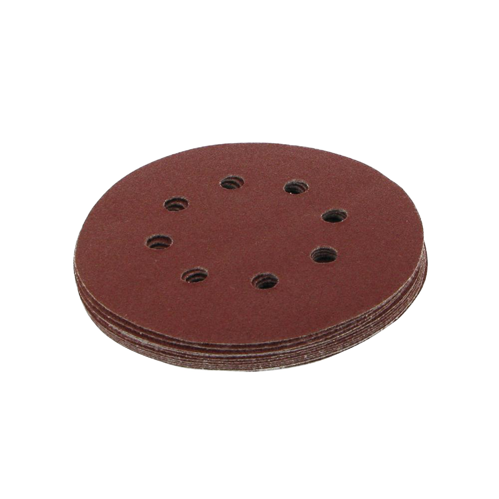 Silverline Hook & Loop Discs 125mm 80 Grit 10pk 633955
