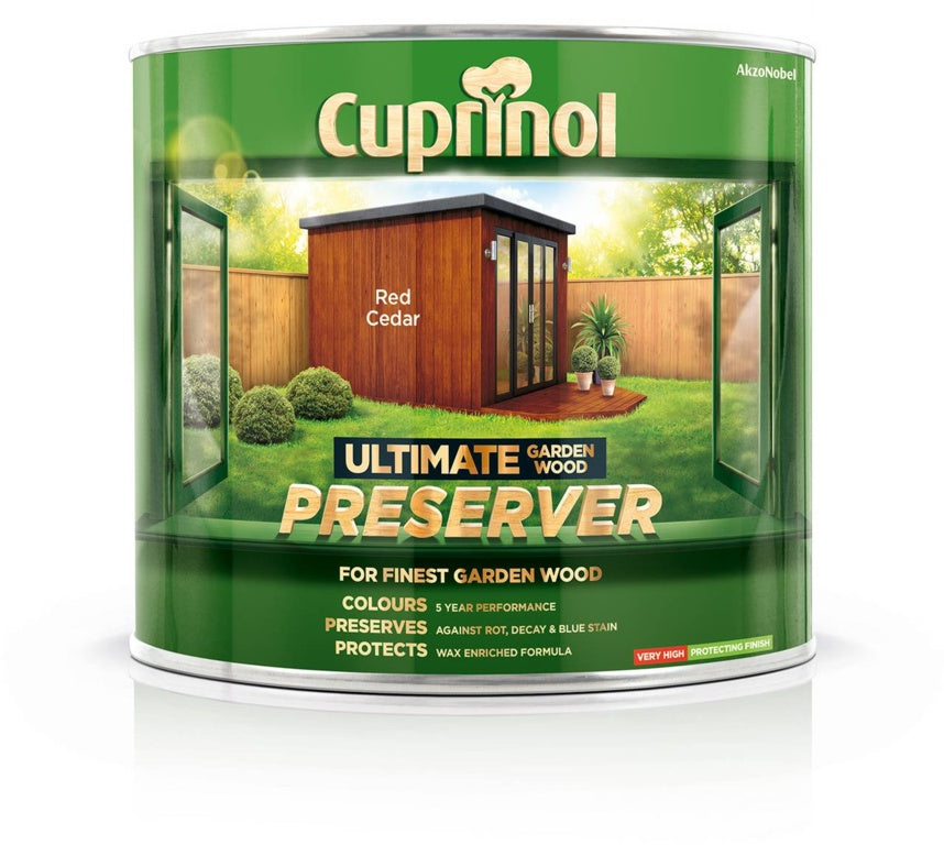 Cuprinol Ultimate Garden Wood Preserver Red Cedar 1L
