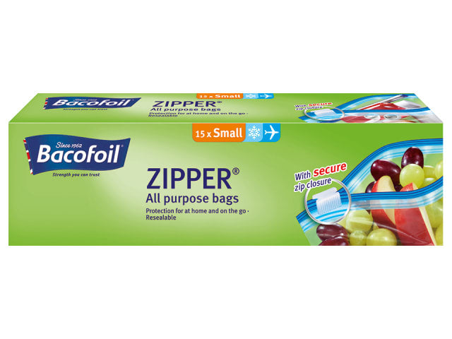 Bacofoil All Purpose Zipper Bags Small x 15 6781057
