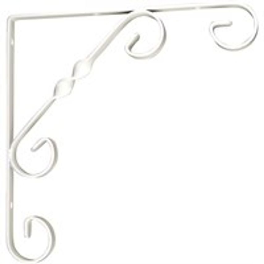 ProSolve Sapphire Ornamental Scroll Bracket White 250 x 250mm