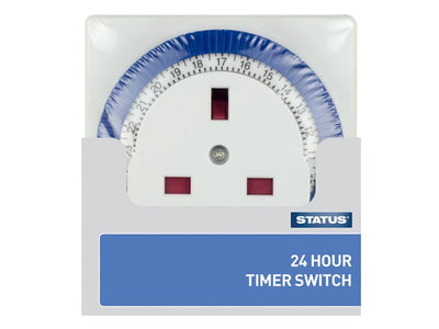 Status 24 Hour Timer Switch White