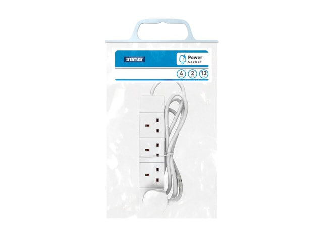 Status Extension Socket 4 Way 5m White