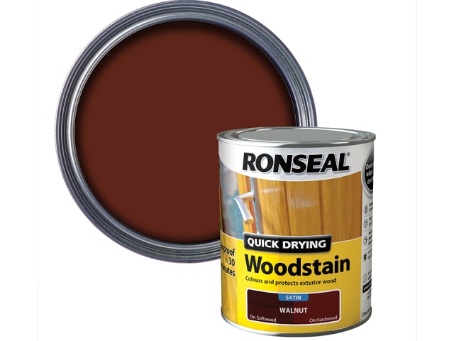 Ronseal Woodstain Quick Dry Satin Walnut 750ml