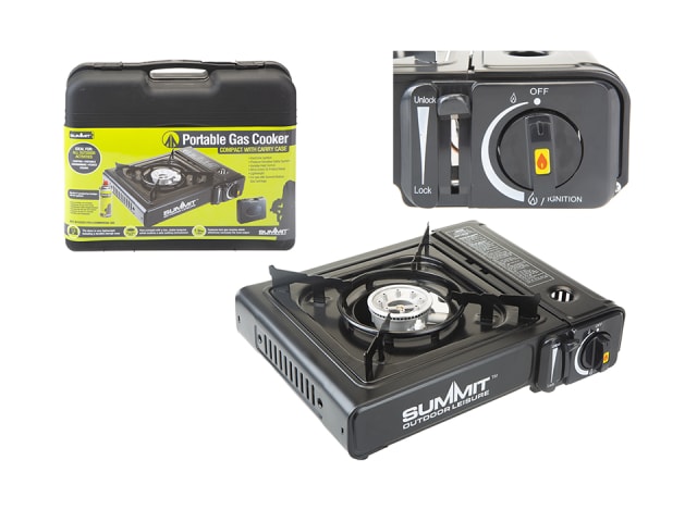Summit Portable Gas Stove + Carry Case 651046