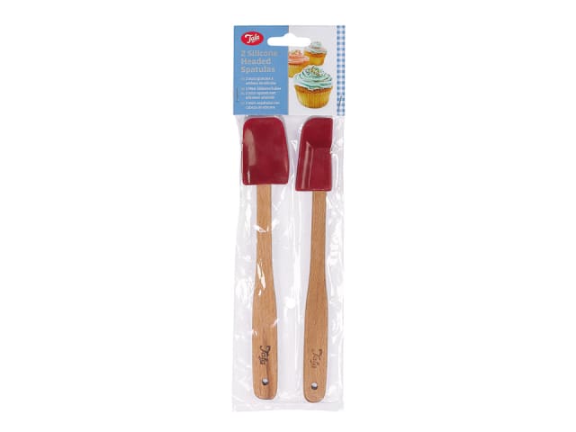 Silicone Spatula Wood Handle x 2 10A01183