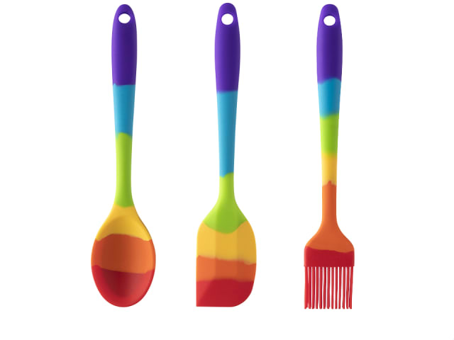 Taylors Eye Witness Mini Spoon Spatula Brush Rainbow 3pc LTSSET11RB3PC