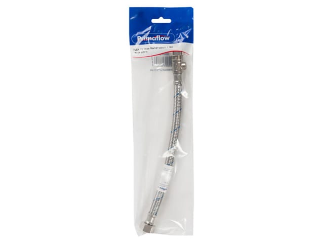 Primaflow Flexible Tap Connector Hose 15mm x 1/2in x 30cm 9FLIS1530