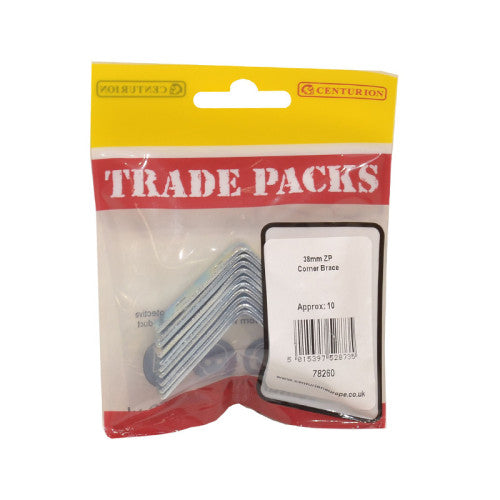 Centurion Corner Brace Zinc Plated 38mm Pack of 10 78260