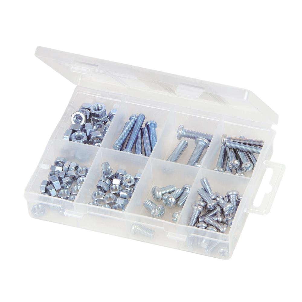 Machine Screws & Nuts Pack 105 Piece