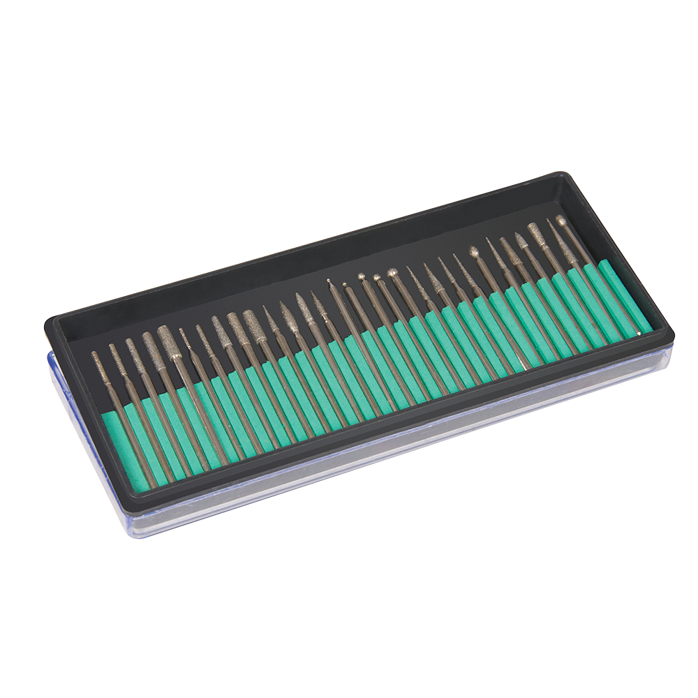 Silverline Diamond Burr Set 30 Piece 2.35mm Mandrel