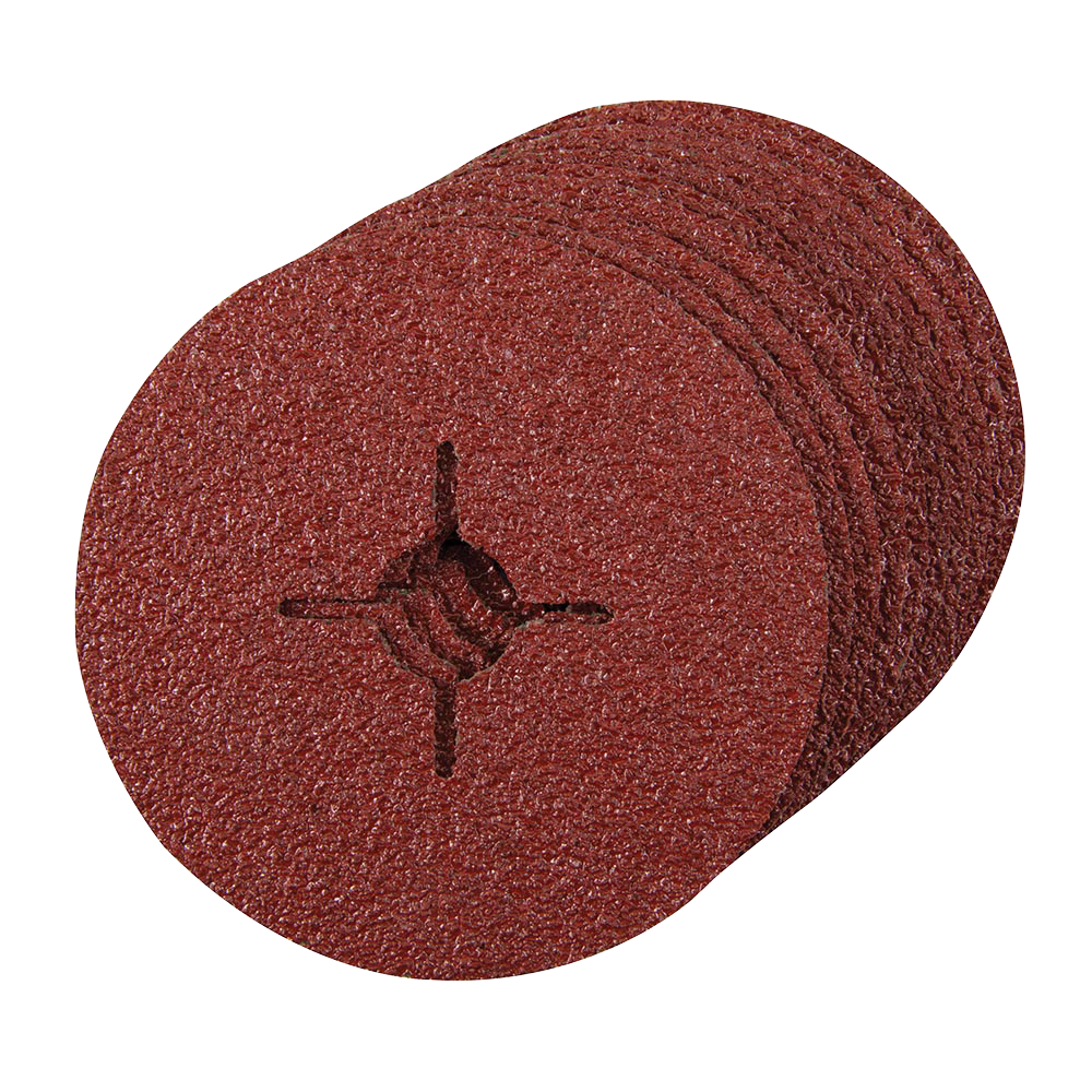 Silverline Fibre Discs 115 x 22.23mm 24 Grit Pack of 10