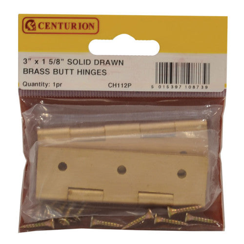 Centurion 76 x 41mm SC Medium Duty Solid Drawn Butt Hinges 1 Pair CH112P