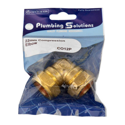 Centurion 22mm Brass Compression Elbow CO12P