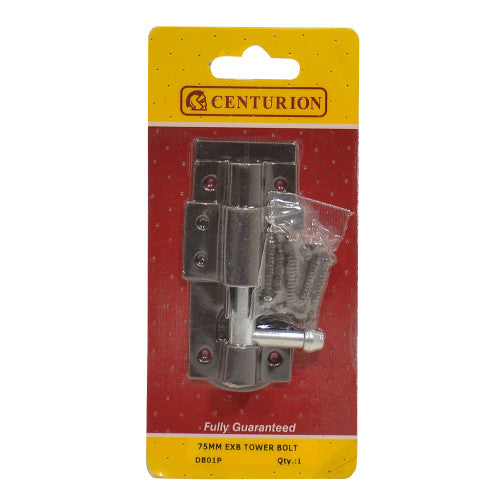 Tower Bolts, Black, 75mm Code: DB01P