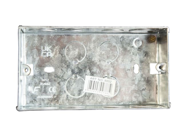 Metal Back Box 2-Gang 45mm