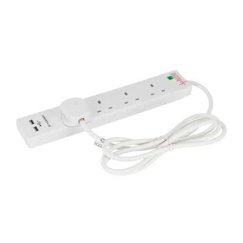 Centurion 4 Gang 2 USB Extension Lead 2m EL197P