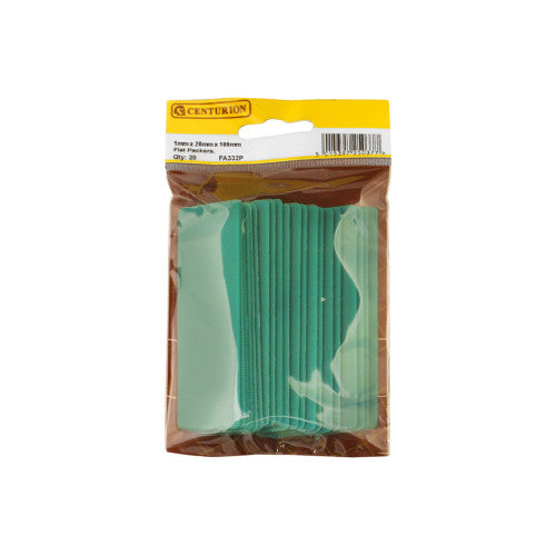Centurion 1mm x 28mm x 100mm Green Flat Packers Pack of 20 FA332P
