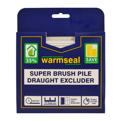 Centurion Super Brush Pile Draught Excluder White 5m G77202