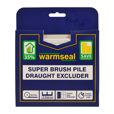 Centurion Super Brush Pile Draught Excluder White 5m G77202