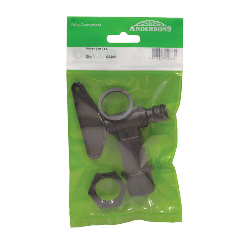Water Butt Tap, Black, 3/4" BSP Code: GA28P