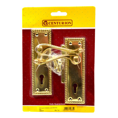 Solid Brass Georgian Lever Lock Set, 144mm x 43mm Code: GB01P