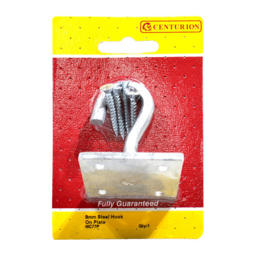 Centurion Steel Hook On Plate Galvanised 8mm x 50mm MC77P