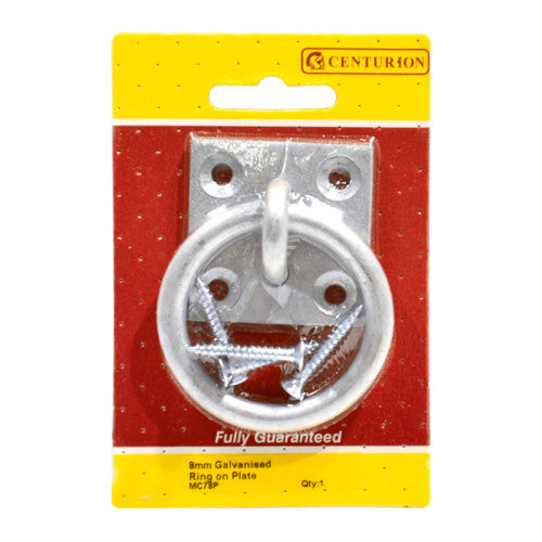 Centurion Ring On Plate Galvanised 8x50mm MC78P