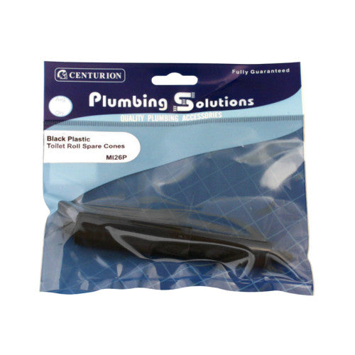 Centurion Toilet Roll Holder Black Plastic Spare Cones MI26P