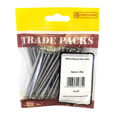Centurion 65mm Round Wire Nails 250g NL03P