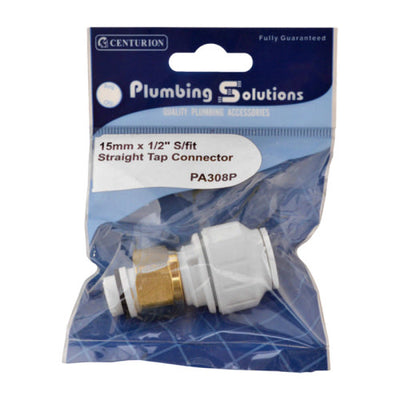 Speedfit Straight Tap Connector 15mm x 1/2" PA308P